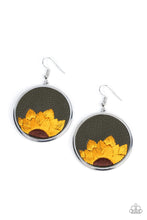 Load image into Gallery viewer, Sun-Kissed Sunflowers - Green Earrings
