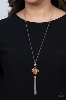 Lavishly Lucid - Orange Necklace