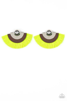 Fan the Flamboyance - Yellow Earrings