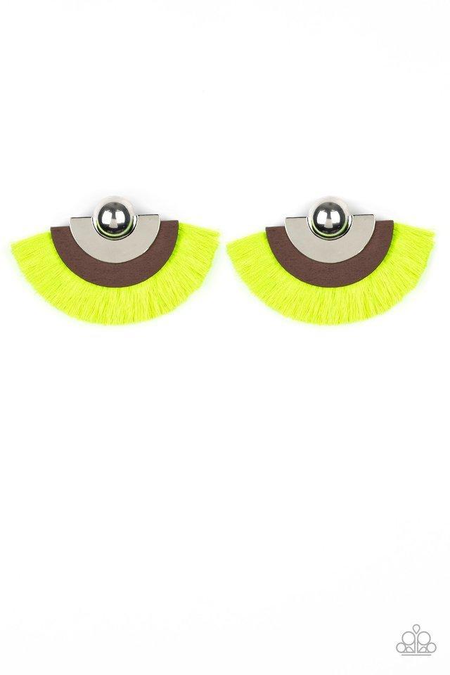 Fan the Flamboyance - Yellow Earrings