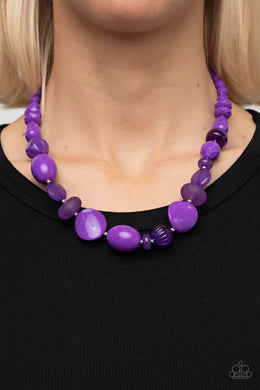 Tropical Tsunami - Purple Necklace