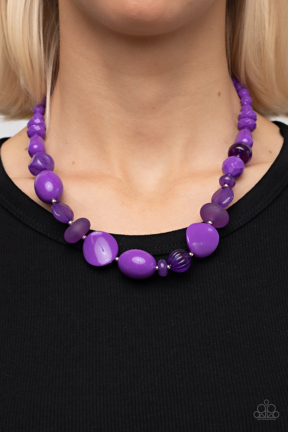Tropical Tsunami - Purple Necklace