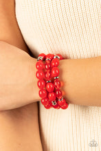 Load image into Gallery viewer, Coastal Coastin - Red Bracelet