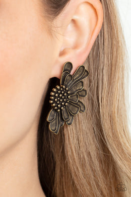 Farmstead Meadow - Brass Earrings