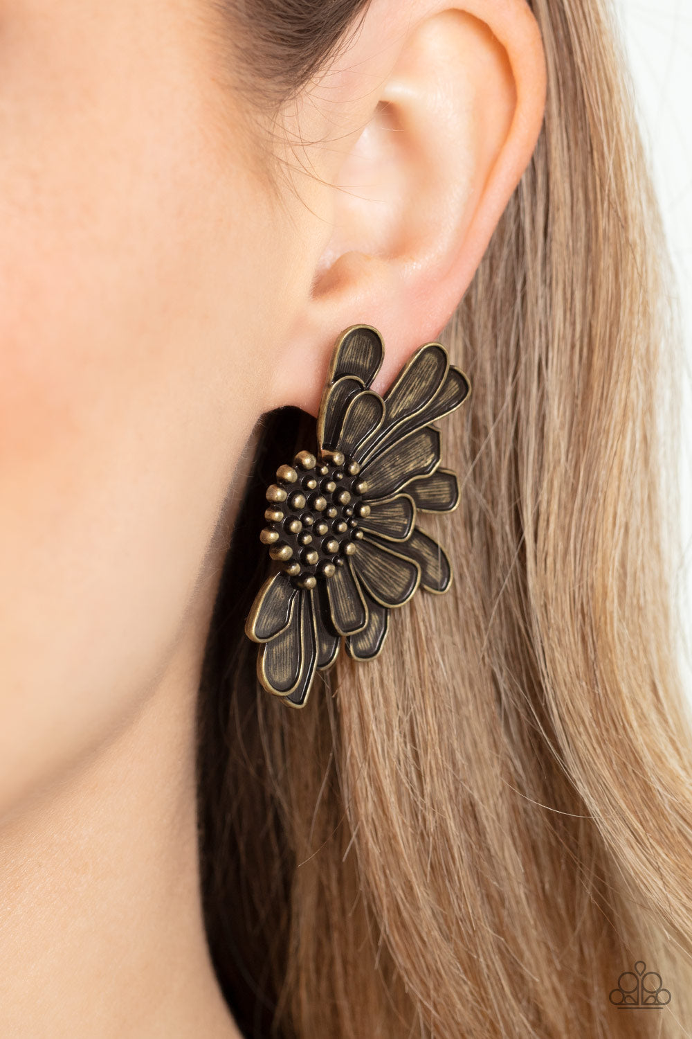 Farmstead Meadow - Brass Earrings