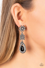 Load image into Gallery viewer, Floral Fantasy - Black Earrings