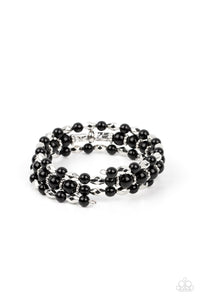 Colorfully Coiled - Black Bracelet