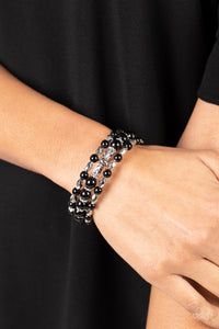 Colorfully Coiled - Black Bracelet