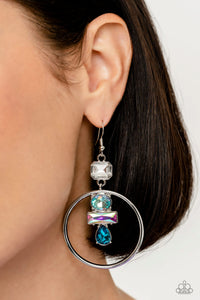 Geometric Glam - Blue Earrings