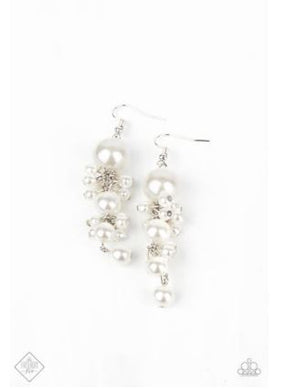Ageless Applique - White Earrings