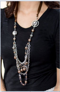 All The Trimmings - Brown Necklace
