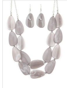 Colorfully Calming - Silver Necklace