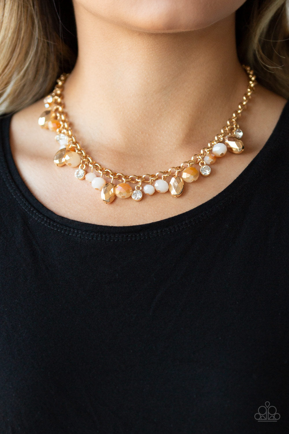 Downstage Dazzle - Gold Necklace **Pre-Order**