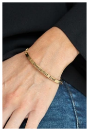 Dream Out Loud - Gold - Stamped Inspirational Bracelet