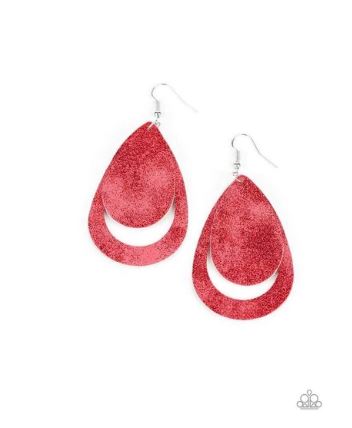 Fiery Firework - Red Earrings