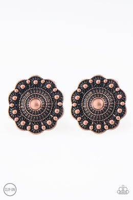 Foxy Flower Gardens - Copper Earrings