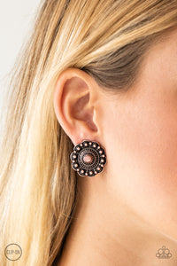 Foxy Flower Gardens - Copper Earrings