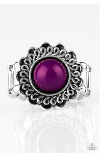 Garden Stroll - Purple Bead Ring