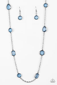 Glassy Glamorous - Blue Necklace