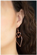 Load image into Gallery viewer, Heartbeat Harmony - Copper - Heart Silhouettes - Earrings