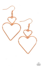 Load image into Gallery viewer, Heartbeat Harmony - Copper - Heart Silhouettes - Earrings