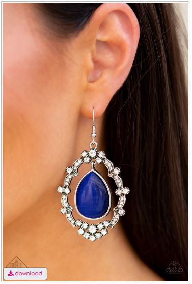 Icy Eden - Blue Earrings