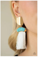 Load image into Gallery viewer, Insta Inca - Blue - Gold Post Earrings