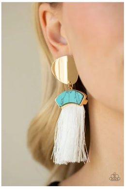 Insta Inca - Blue - Gold Post Earrings