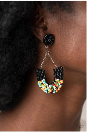 Make it RAINBOW - Black Post Earrings