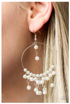 Now On Broadway - White: Earrings