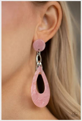 Beach Oasis - Pink Earrings