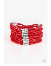 Load image into Gallery viewer, Outback Odyssey - Red Seed Beads - Bracelet