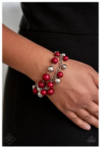Party Posh - Red - Paparazzi Bracelet