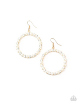 Load image into Gallery viewer, Pearl Palace - gold - Paparazzi earrings