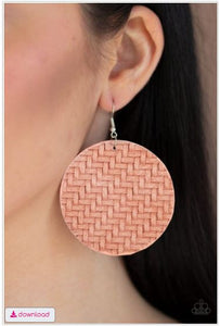 Plaited Plains - Pink Earrings