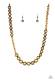 Power To The People - Brass - Necklace