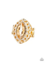 Load image into Gallery viewer, Royal Radiance - Gold - Regal Marquise Cut Topaz Rhinestone