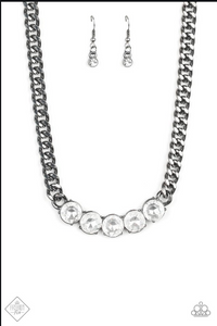 Rhinestone Renegade Black Necklace