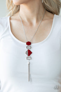 STRIPE Up a Conversation - Red Necklace