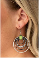 Load image into Gallery viewer, Southern Sol- Green and Silver Earrings