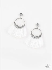 Spartan Spirit - White Earrings
