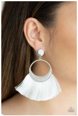 Spartan Spirit - White Earrings