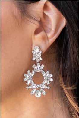 Leave them Speechless - White Post Earrings