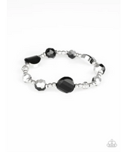 Load image into Gallery viewer, Starry-Eyed Elegance- Black and Silver Bracelet