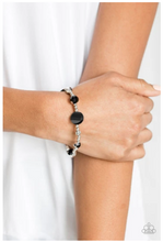 Load image into Gallery viewer, Starry-Eyed Elegance- Black and Silver Bracelet
