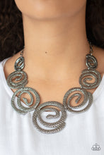 Load image into Gallery viewer, Statement Swirl - Black Necklace