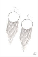 Load image into Gallery viewer, Streamlined Shimmer - White Earrings