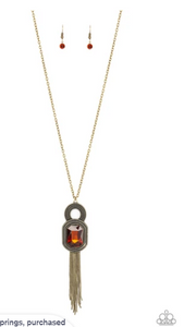 A Good TALISMAN Is Hard To Find - Brown Gem - Necklace