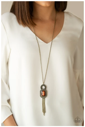 A Good TALISMAN Is Hard To Find - Brown Gem - Necklace