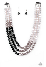 Load image into Gallery viewer, Times Square Starlet - Multi Black, Gray and Silver Pearl Necklace